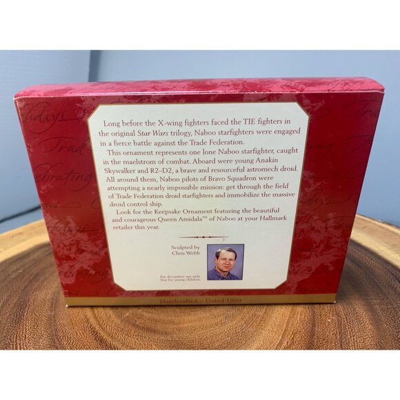 Hallmark Keepsake Ornament Star Wars Naboo Starfighter Episode I 1999 Handcrafte - Picture 6 of 9